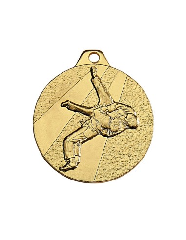 Médaille estampée fer judo 32mm Or, Argent et Bronze