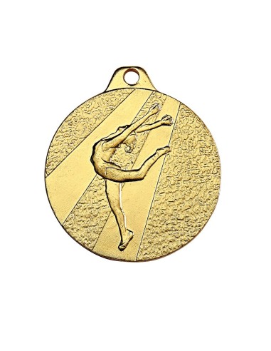 Médaille estampée fer gym féminin 32mm Or