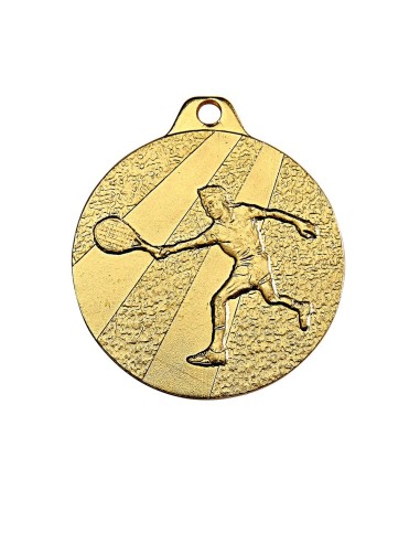 Médaille estampée fer tennis 32mm Or;