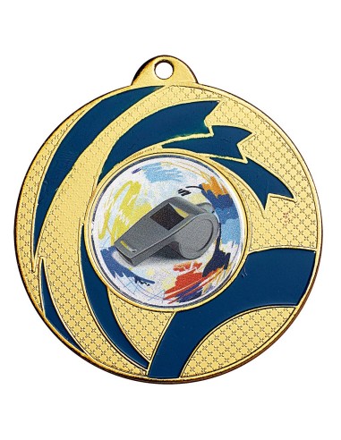 Médaille fer or/bleue ø50mm Or, Argent et Bronze
