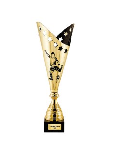 Coupe or/noir(e) football | Récompense de Qualité | CP5312A
