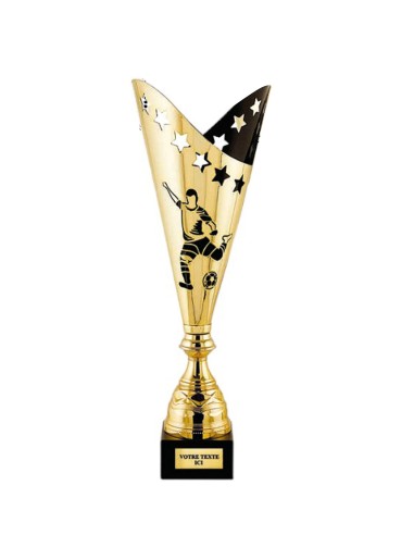 Coupe or/noir(e) football | Récompense de Qualité | CP5312A