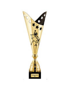 Coupe or/noir(e) football | Récompense de Qualité | CP5312B