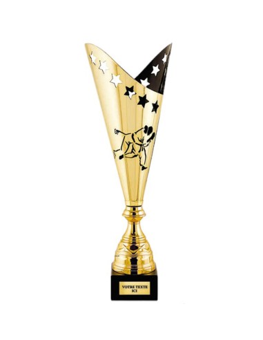 Coupe or/noir(e) football | Récompense de Qualité | CP5312C