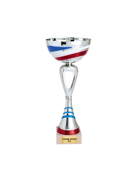 Coupe argent/bleu/blanc/rouge | Récompense de Qualité | CP5323C