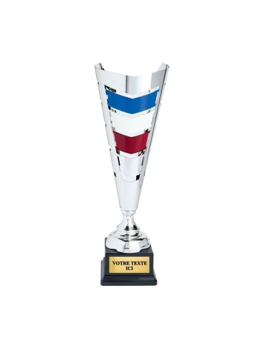 Coupe argent/bleu/blanc/rouge | Récompense de Qualité | CP5326A