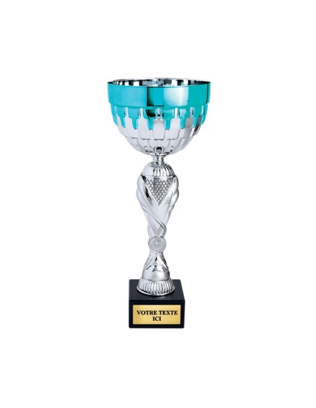 Coupe argent/bleu(e) turquoise | Récompense de Qualité | CP5357A