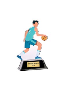 Trophée acrylique personnalisable basket-ball | Récompense de Qualité !
