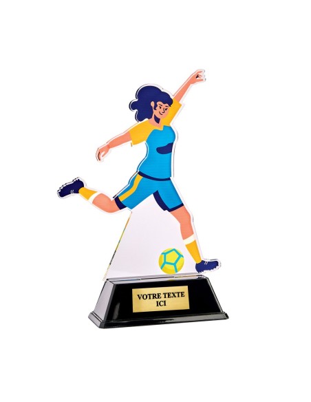Trophée acrylique personnalisable football | Récompense de Qualité | PN107