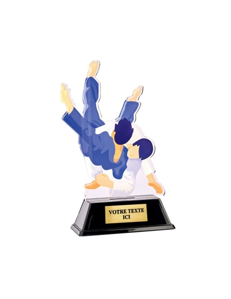 Trophée acrylique personnalisable judo | Récompense de Qualité | PN109