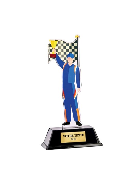 Trophée acrylique personnalisable karting | Récompense de Qualité | PN110