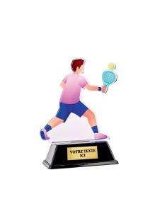 Trophée acrylique personnalisable padel | Récompense de Qualité | PN111