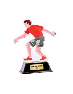 Trophée acrylique personnalisable pétanque | Récompense de Qualité | PN113