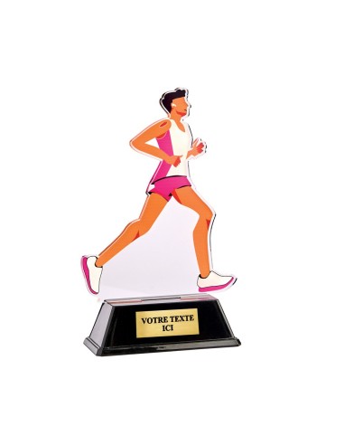 Trophée acrylique personnalisable running | Récompense de Qualité | PN115