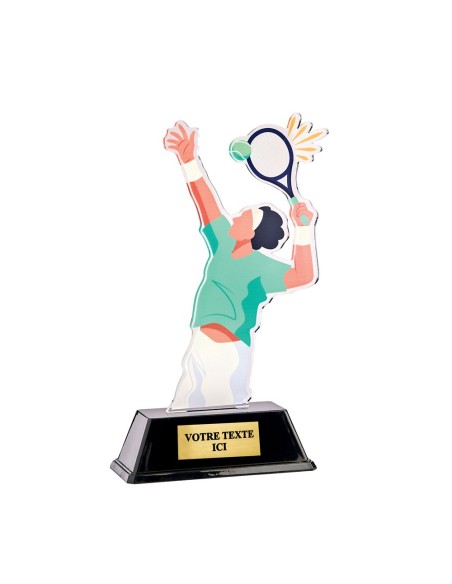 Trophée acrylique personnalisable tennis | Récompense de Qualité | PN118