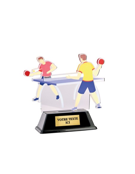 Trophée acrylique personnalisable tennis de table | Récompense de Qualité...
