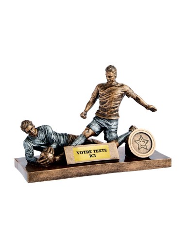 Trophée résine discipline argent/bronze gardien | Récompense de Qualité !