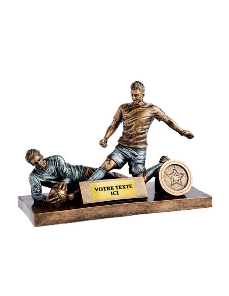 Trophée résine discipline argent/bronze gardien | Récompense de Qualité !
