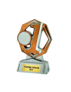 Trophée résine support éco argent/or numéro 1 | Récompense de Qualité !
