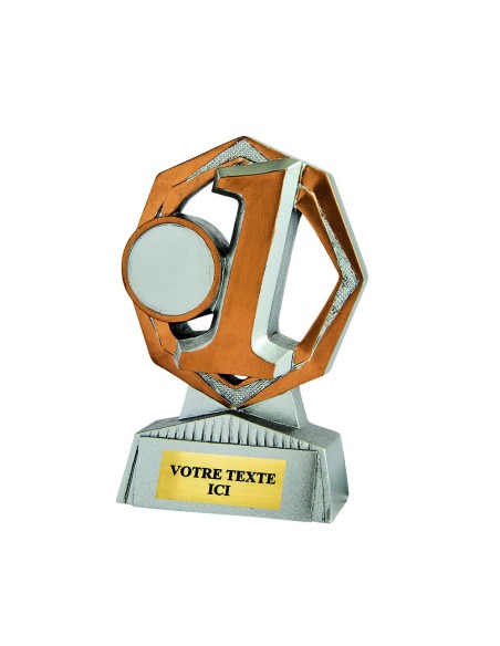 Trophée résine support éco argent/or numéro 1 | Récompense de Qualité !
