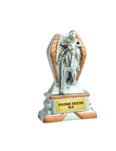 Trophée résine discipline éco argent/or équitation | Récompense de...