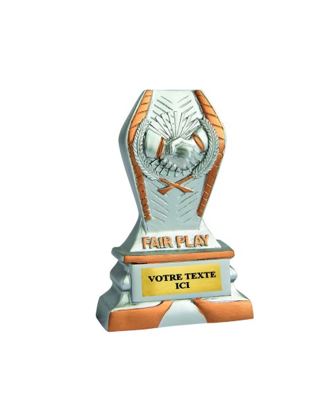 Trophée résine discipline éco argent/or fair-play | Récompense de Qualité...