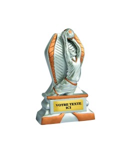 Trophée résine discipline éco argent/or gardien | Récompense de Qualité !