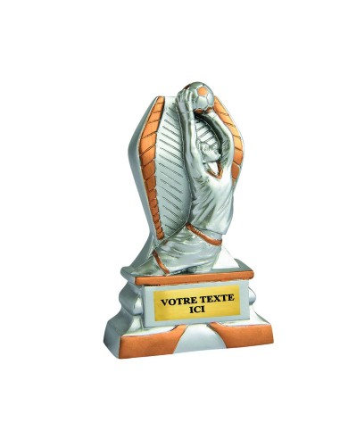 Trophée résine discipline éco argent/or gardien | Récompense de Qualité !