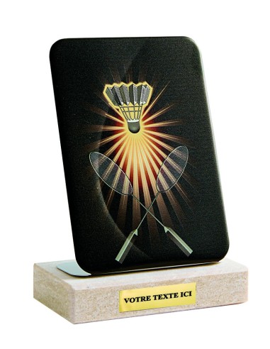Petit trophée métal badminton | Récompense de Qualité | TM4844-22