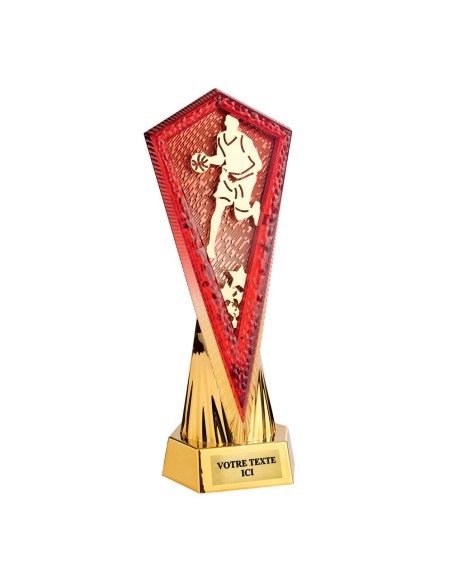 Petit trophée monté or/rouge | Récompense de Qualité | TP5377