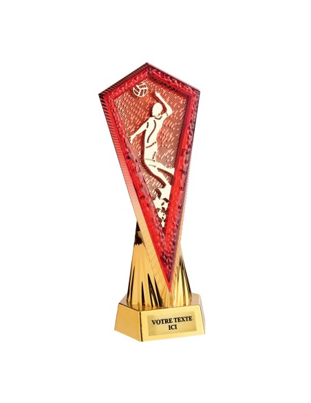 Petit trophée monté or/rouge | Récompense de Qualité | TP5380