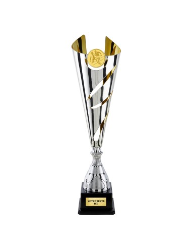 Coupe prestige argent/or H53cm CP5404A | Trophée Sportif