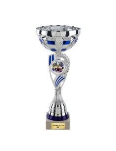 Coupe classique argent/bleu(e) CP5406E | Trophée Sportif