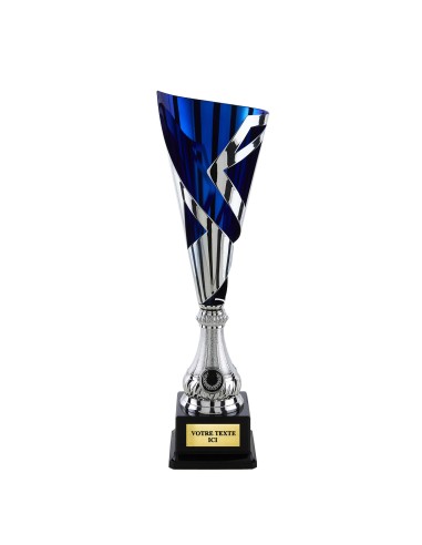 Coupe classique argent/bleu(e) CP5407B | Trophée Sportif