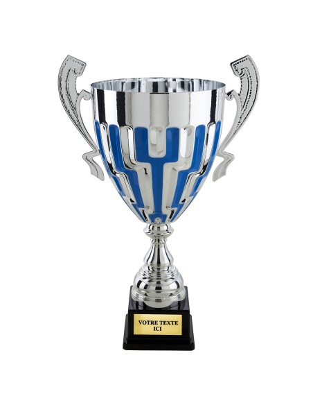 Coupe prestige argent/bleu(e) H54cm CP5414 | Trophée Sportif