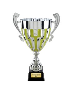 Coupe prestige argent/vert(e) H54cm CP5416 | Trophée Sportif