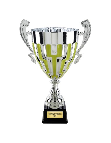 Coupe prestige argent/vert(e) H54cm CP5416 | Trophée Sportif
