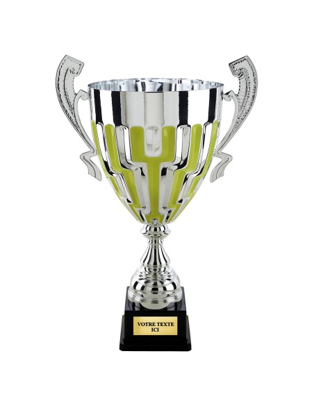 Coupe prestige argent/vert(e) H54cm CP5416 | Trophée Sportif
