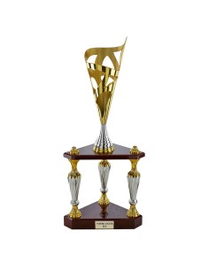 Trophée colonne argent/or H61cm CP5421 | Trophée Sportif