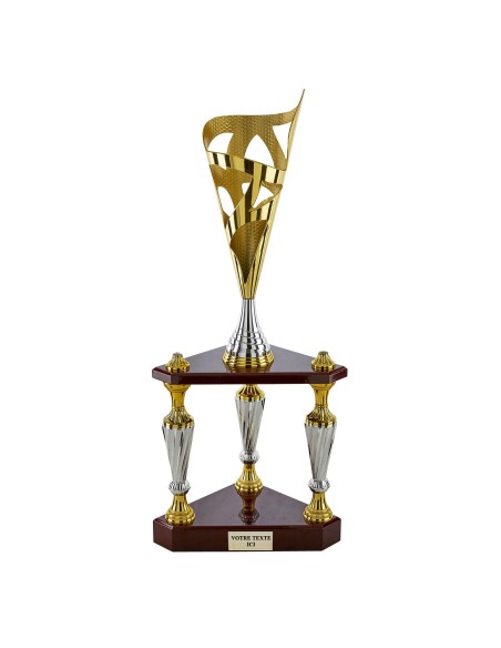 Trophée colonne argent/or H61cm CP5421 | Trophée Sportif