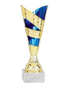 Coupe ABS - 24 cm - Or avec intérieur Bleu - Réf FSP-0613
