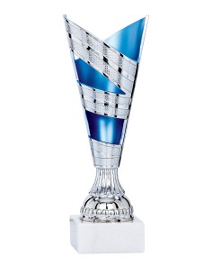 Coupe Argent et Bleu - 24 cm - Réf FSP-0873