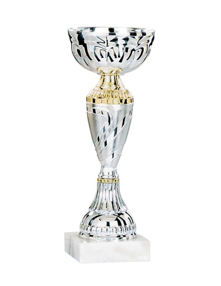 Coupe Économique Métal - 17 cm - Argent / Or - Réf FSP-1451