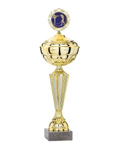 Coupe Économique Métal avec couvercle - 33 cm - Or / Argent - Réf FSP-1563WG09C
