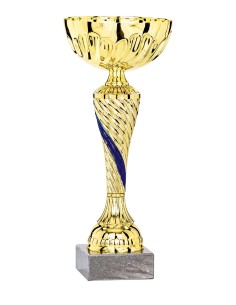 Coupe Économique Métal - 25 cm - Or / Bleu - Réf FSP-1673