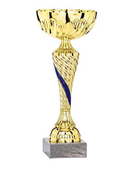 Coupe Économique Métal - 25 cm - Or / Bleu - Réf FSP-1673