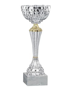 Coupe Économique Métal - 24 cm - Argent / Or - Réf FSP-1823
