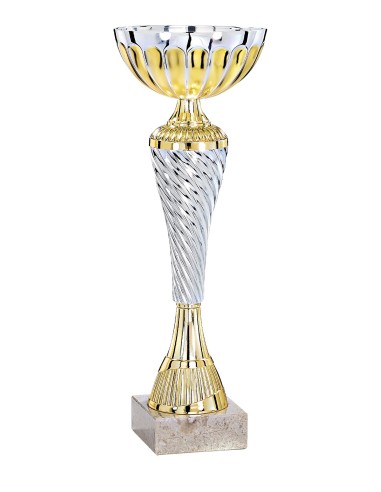 Coupe Économique Métal - 28 cm - Argent / Or - Réf FSP-2044