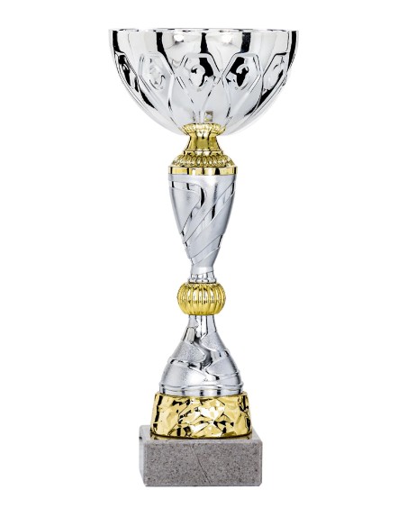 Coupe Économique Métal - 23 cm - Argent / Or - Réf FSP-2101
