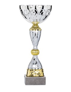 Coupe Économique Métal - 29 cm - Argent / Or - Réf FSP-2103
